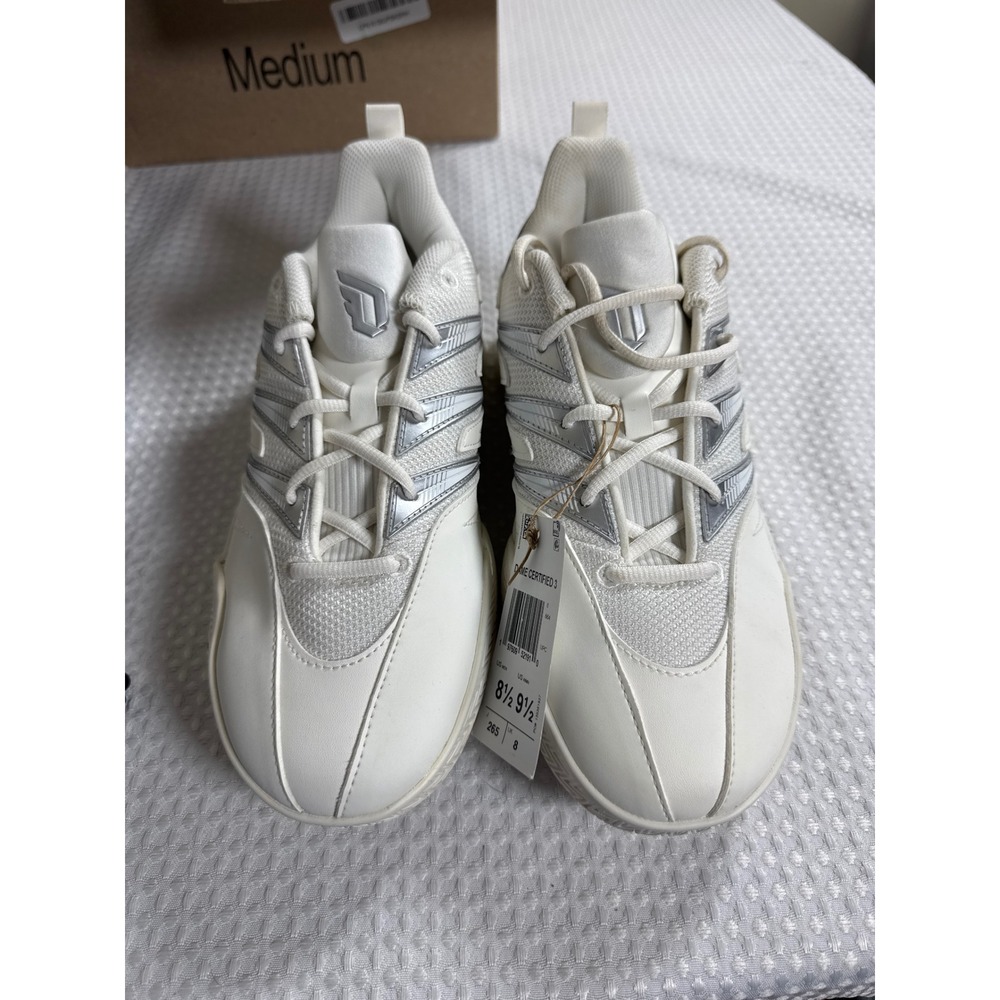 Adidas Basketball Shoes Mens 8.5 Dame Certified 3 White Silver NWOB